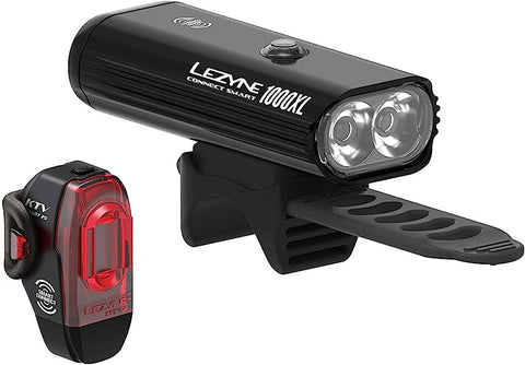 Lezyne bike light set showed in the white background