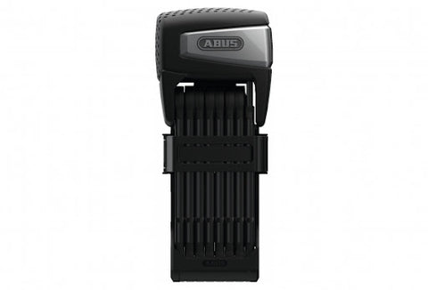 An image of a sleek and modern ABUS Bordo Lock. The lock is displayed in an open position, showcasing its folding mechanism and compact design. The durable steel construction of the lock is evident, emphasizing its strength and security features. This image represents the reliability and high-quality craftsmanship of ABUS Bordo Locks, making them an essential accessory for cyclists seeking ultimate bike protection